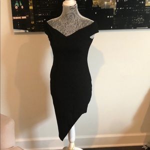 Asymmetrical Black Dress